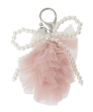 Maison de FLEUR チュールリボンチャーム Pink