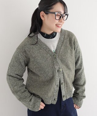 CRAFT STANDARD BOUTIQUE チュールドッキングニットカーディガン Gray