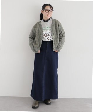 CRAFT STANDARD BOUTIQUE チュールドッキングニットカーディガン Gray