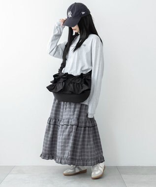 WEGO フリルドロストギャザーショルダー ブラック