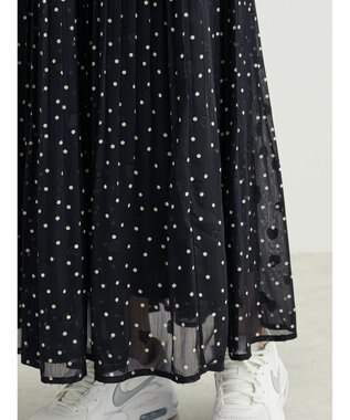 Green Parks シフォンＪＱアソートプリーツスカート Dot