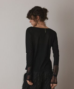 GRACE CONTINENTAL シアーアセテートカットトップ ブラック