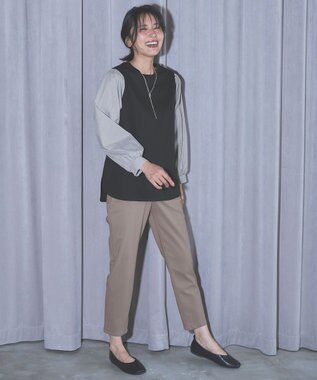 ANY 【UVカット/ウエストゴム/ストレッチ】大人の７daysデイリーパンツ モカ