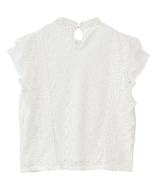 Green Parks ・Ｐｅｔｉｔ　Ｆｌｅｕｒ　フレンチレーシーブラウス Brown