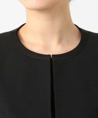 組曲 NOIR 【洗える】ウォッシャブルストレッチバーズアイ　ジャケット＋ワンピース ブラック系