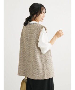 Green Parks ツイードベスト Beige