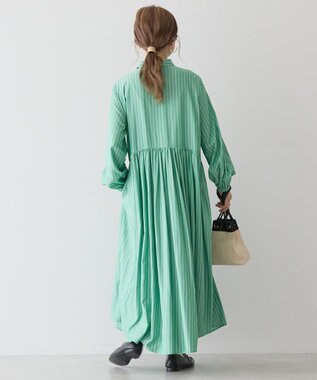 AMERICAN HOLIC サラックールアソートギャザーワンピース Stripe Green