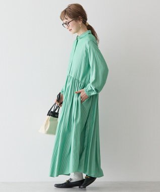 AMERICAN HOLIC サラックールアソートギャザーワンピース Stripe Green