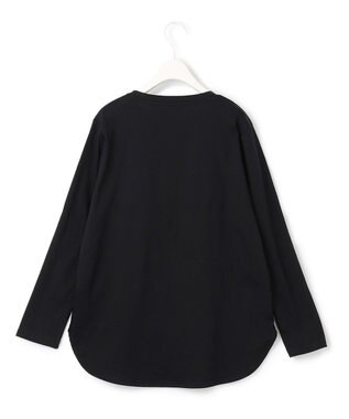 ICB L 【洗える】シンプルジャージー ロングスリーブプルオーバー ブラック系