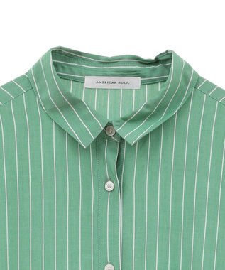 AMERICAN HOLIC サラックールアソートギャザーワンピース Stripe Green