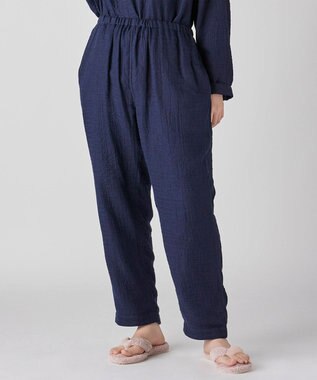 UCHINO マシュマロガーゼシンプルパジャマ ユニセックス ネイビー