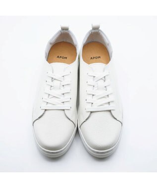 APOM アンライニングレースアップスニーカー30 ホワイト