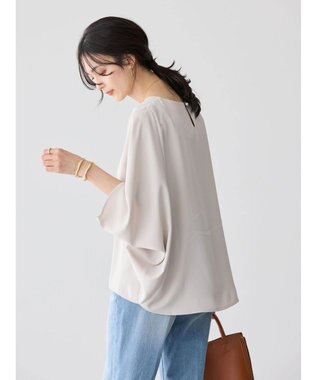 AMERICAN HOLIC イージーケア＋接触冷感　ドルマンブラウス Gray Beige