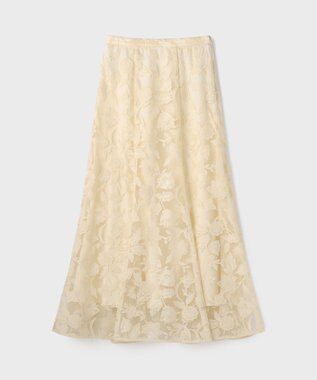 GRACE CONTINENTAL エンブロイダリーフレアスカート キナリ