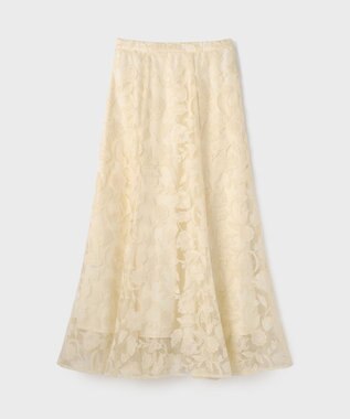 GRACE CONTINENTAL エンブロイダリーフレアスカート キナリ