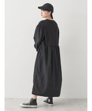 earth music&ecology ドッキングギャザーワンピース Black