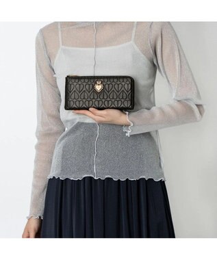 ANNA SUI ドリーミー Lファスナー長財布 クロ