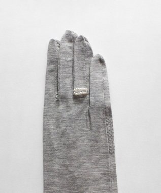 ORuKuBET 【WEB限定・数量限定】リングビジュー付きUVカットロンググローブ (WOMEN)【 UVカット・タッチパネル対応 】 グレー