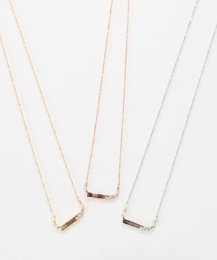 Phoebe <新色>【金属アレルギー対応】ストレートバービジューネックレス　シャンパンゴールド シャンパンゴールド