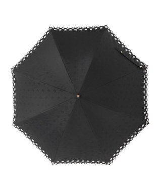 MOONBAT DAKS 晴雨兼用日傘 長傘 ドット ジャカード ボーラ刺繍 ブラック