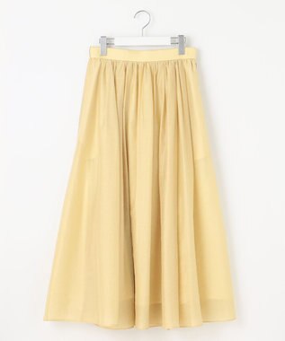 自由区 【カトリエムブーケ】Silhouette evasee シアーフレアスカート ライトイエロー