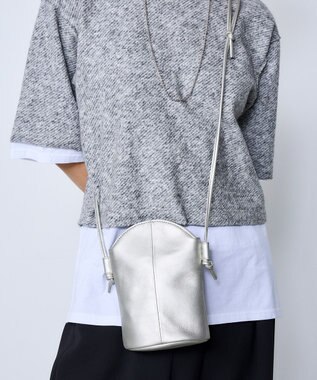 MioFIRANO CO-03 arch_mini shoulder ミニショルダーバッグ 本革　MIOF. ミオフ SILVER