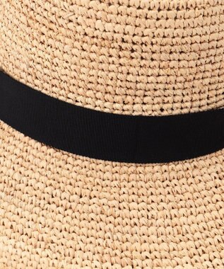 23区 ラフィアリボン ハット ベージュ系