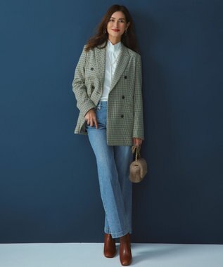 23区 ショート ヒール ブーツ ブラウン系