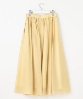 自由区 【カトリエムブーケ】Silhouette evasee シアーフレアスカート ライトイエロー