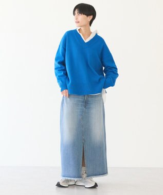 AMERICAN HOLIC Ｖネックニットプルオーバー Blue