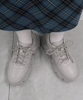 WEGO 厚底ダッドスニーカー ライトグレー