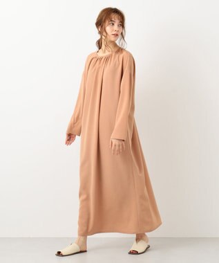 #Newans 【洗える】プルンプクロスバックオープンワンピース ピンク系