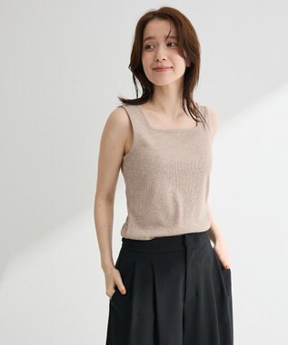 Green Parks ２ＷＡＹネックラメタンクトップ Beige