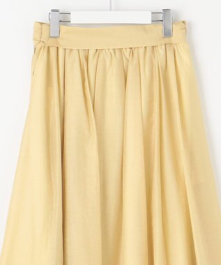 自由区 【カトリエムブーケ】Silhouette evasee シアーフレアスカート ライトイエロー