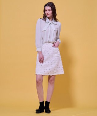 TOCCA PROMISE RIBBON ROSETTE ブラウス ライトグリーン系