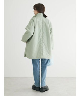 Green Parks 中わたスタンドカラーミドル丈ブルゾン Olive