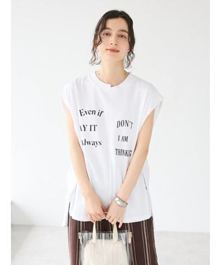 CRAFT STANDARD BOUTIQUE リメイクロゴノースリーブTee Off White