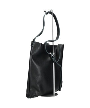 INTER-CHAUSSURES 【ANDREA CARDONE】ミディアムサイズレザートートバッグ ブラックコンビ