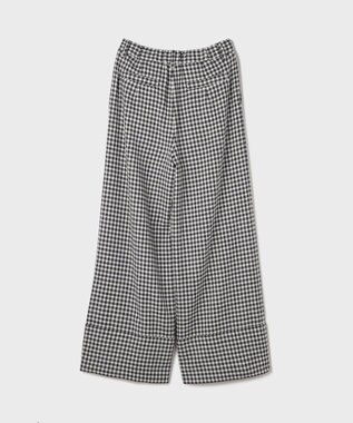 GRACE CONTINENTAL ロールアップギンガムパンツ バイカラー