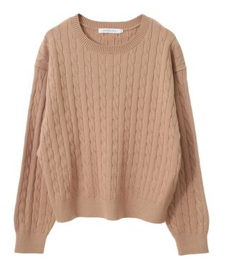 AMERICAN HOLIC バイパチケーブルニットプルオーバー Mocha