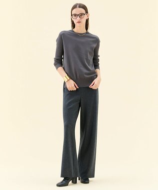 BEIGE， MONTAIGNE / イージーウエストウールワイドパンツ C.Gray