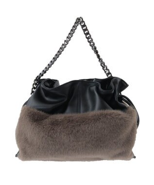 YECCA VECCA 2wayチェーンギャザーバッグ Mix