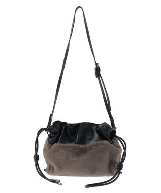 YECCA VECCA 2wayチェーンギャザーバッグ Mix