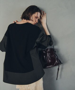 YECCA VECCA 2wayチェーンギャザーバッグ Bordeaux