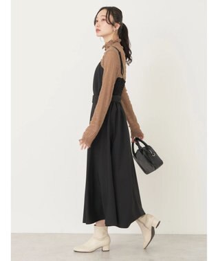 earth music&ecology ウエストマークキャミワンピース Black