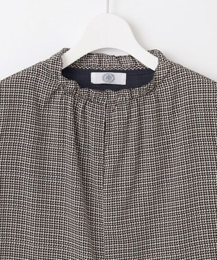 J.PRESS LADIES L チェックプリント スリットフリルネック カットソー ネイビー系5