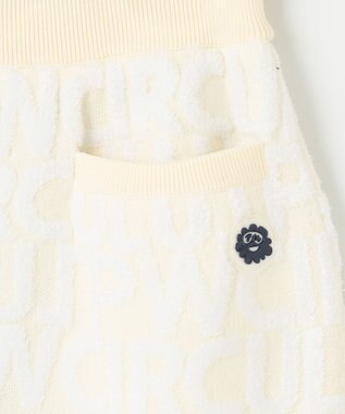 PW CIRCULUS 【WOMEN】【防風/蓄熱】総ロゴ ニット スカート ホワイト系