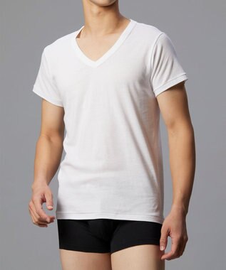 WACOAL MEN インナーシャツ 【2枚組】 3分袖 半袖 綿100%(本体) 伸縮性 肌着 下着 インナー 白 メンズ GL3500 /ブロス バイ ワコールメン ホワイト