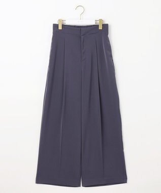 ANY SIS 【洗える】ティアードトップス×ワイドパンツSET スモーキーブルー
