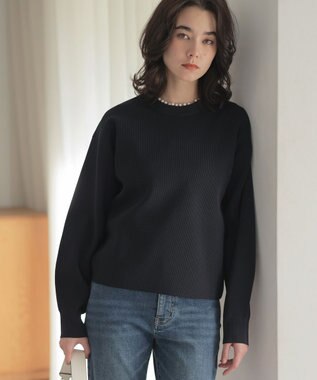 組曲 【先行予約・WEB限定】パール釦畦ニット プルオーバー